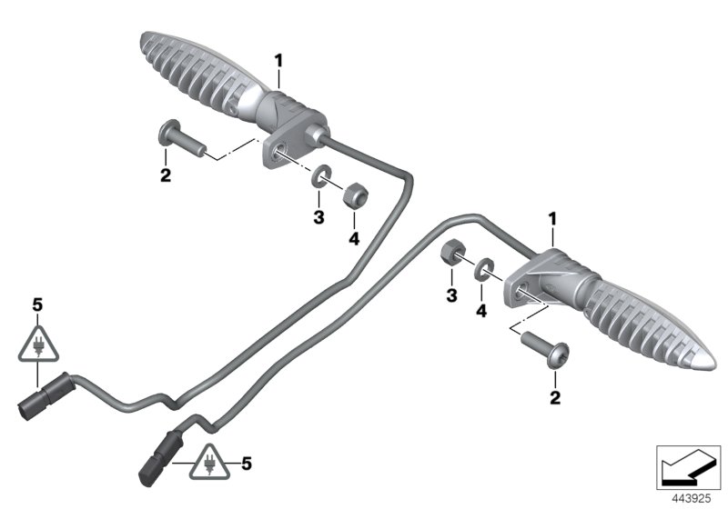 LED turn indicators, rear