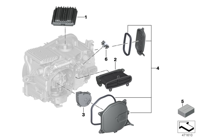 Single parts, headlight LED