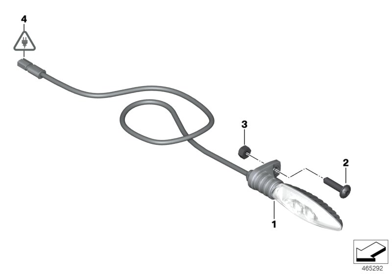 LED turn indicators, front