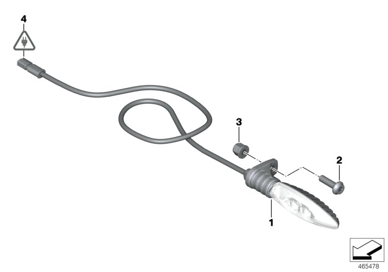 LED turn indicators, rear