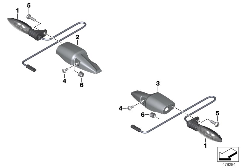 LED turn indicators front