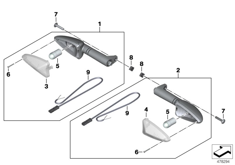 Turn indicators, rear