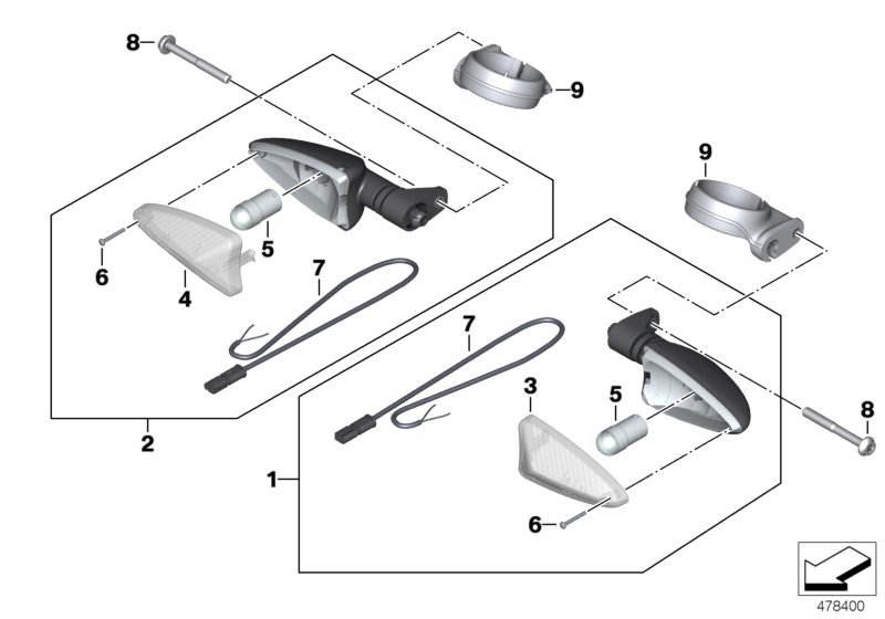 Turn indicators, front
