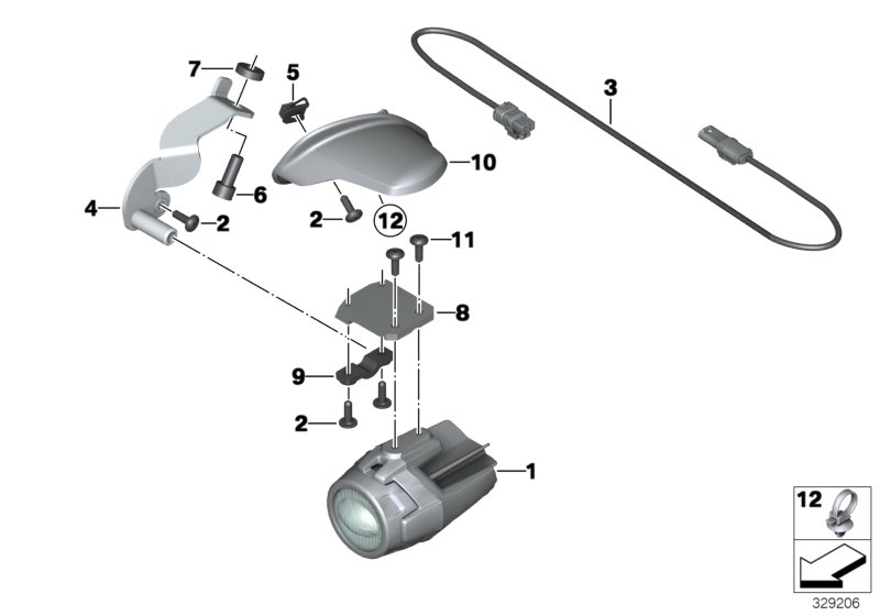 LED additional headlight