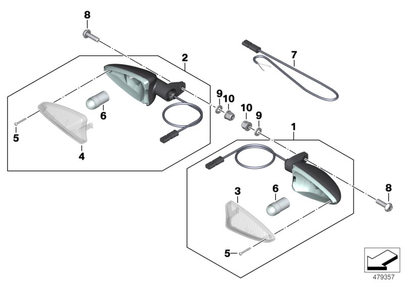 Turn indicators, front