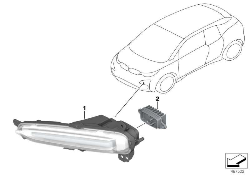 Front turn indicator