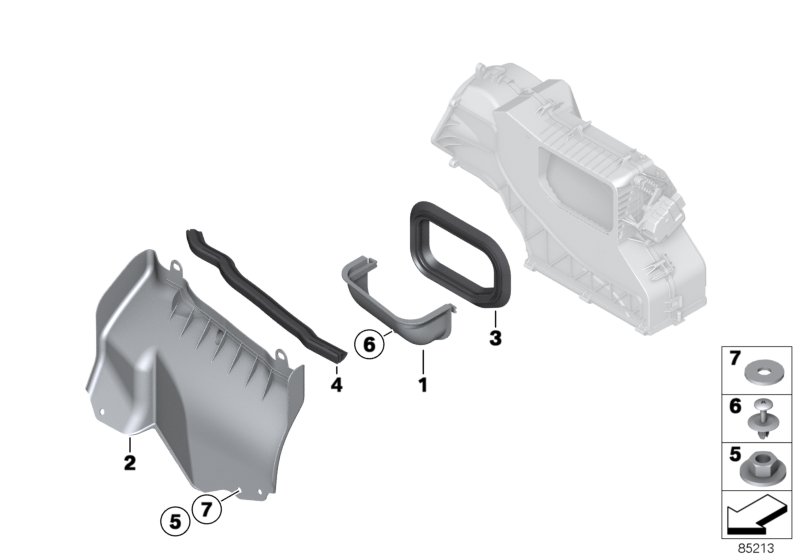 Air-inlet duct, engine compartment