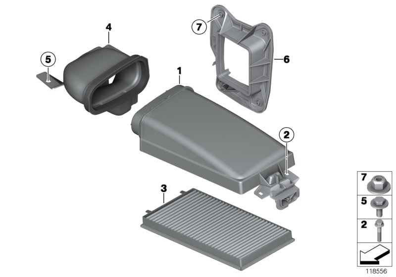 Microfilter/housing parts