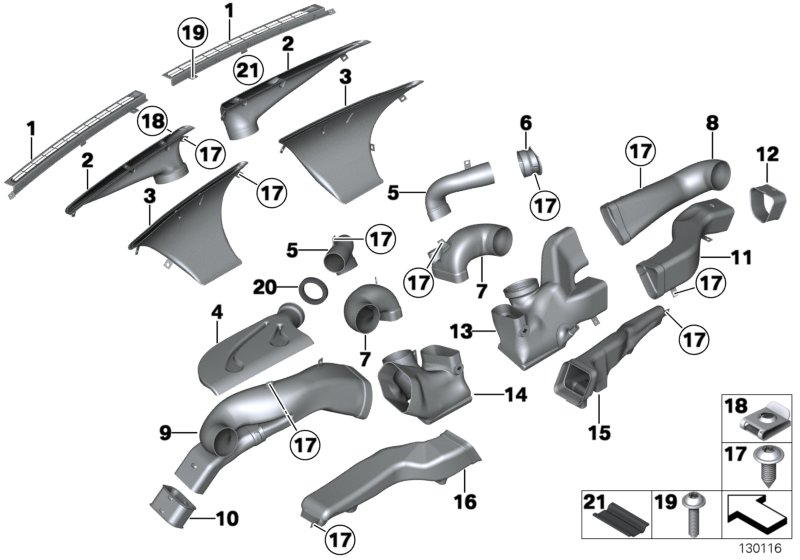 Air ducts facia