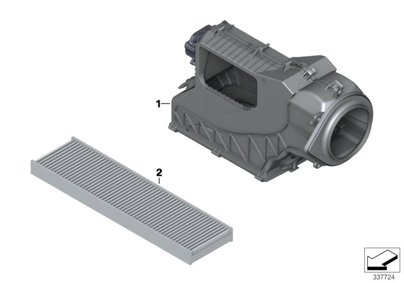 Microfilter/housing parts