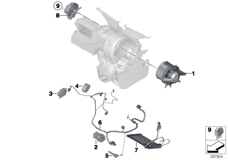 Electric parts for AC unit