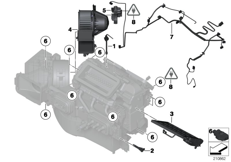 Electric parts for AC unit
