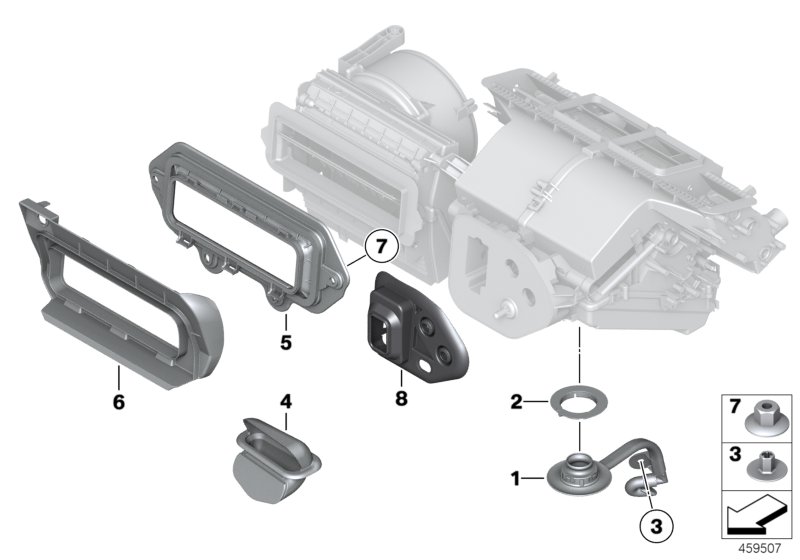 Add-on parts, heater/air conditioning