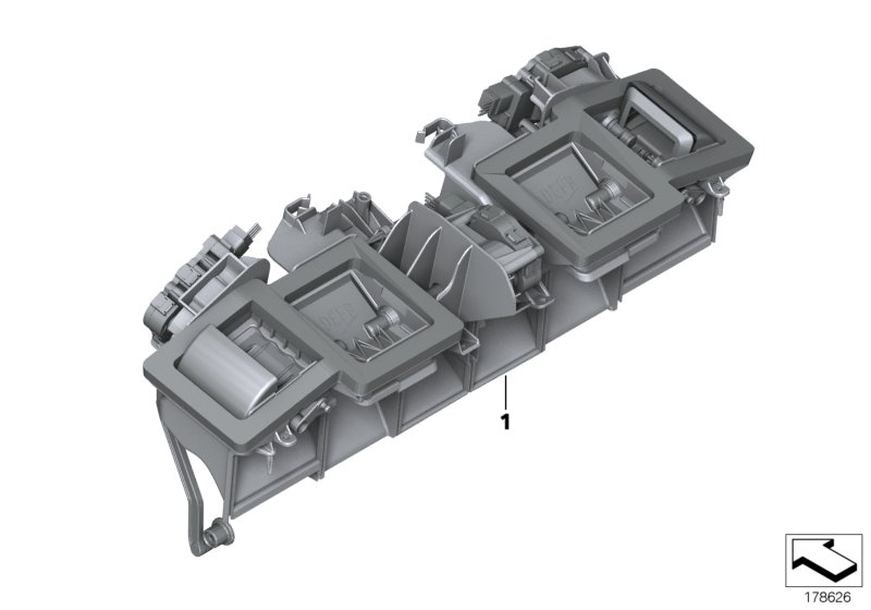 Distr. housing, air conditioner, top