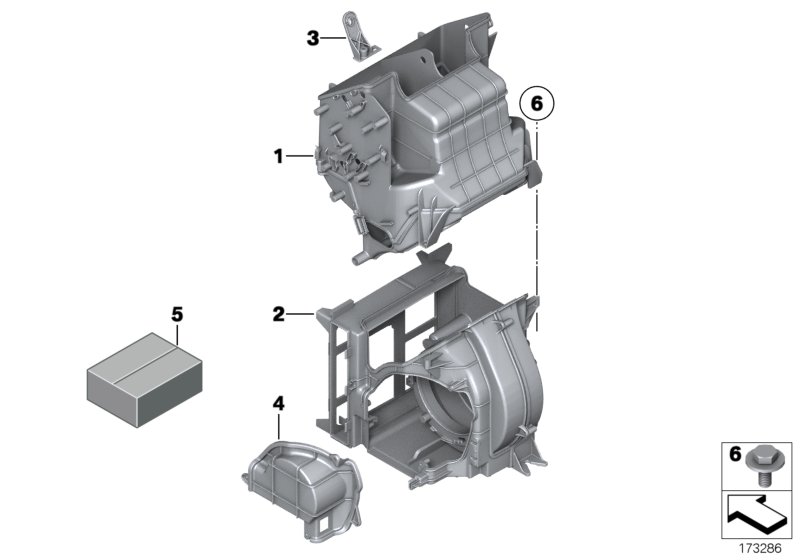 Housing sections rear air conditioner