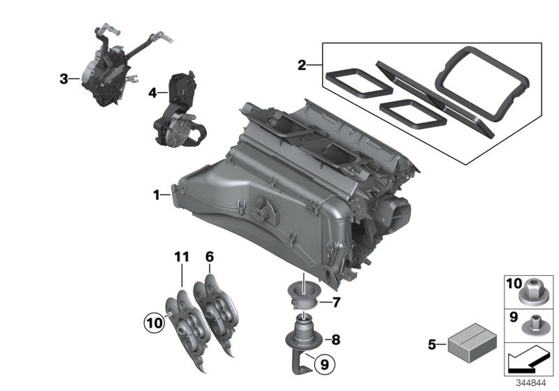 Housing parts - air conditioning