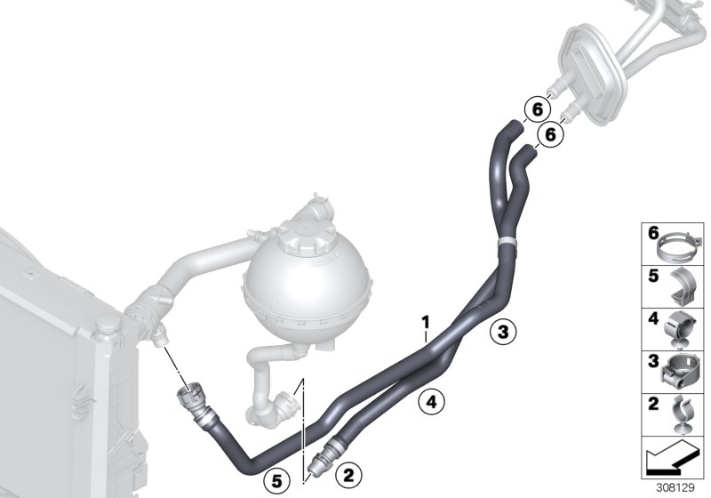 Cooling water hoses