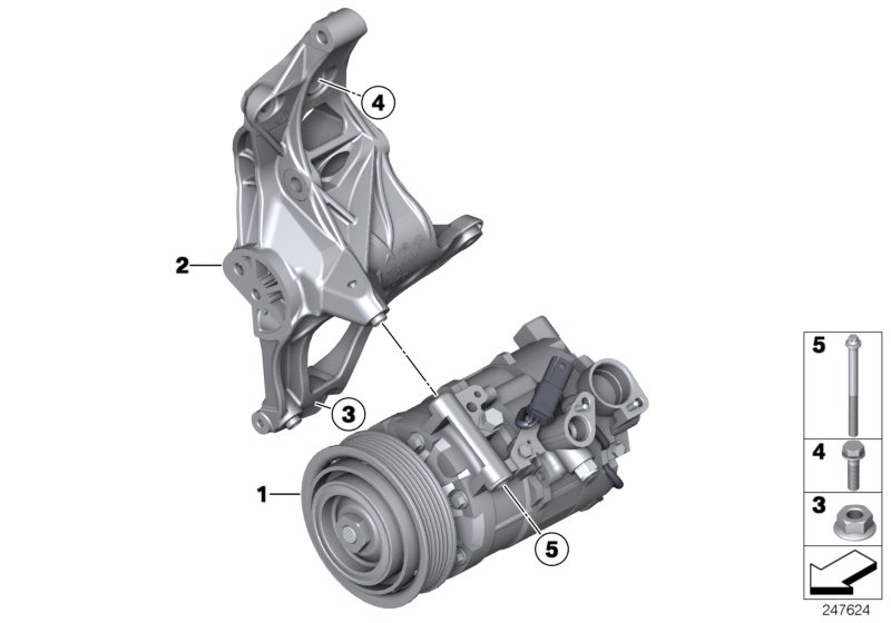 Air-conditioner compressor/mounting part