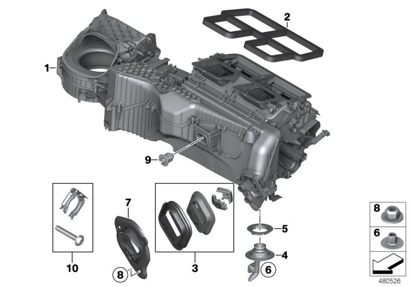 Housing parts - air conditioning