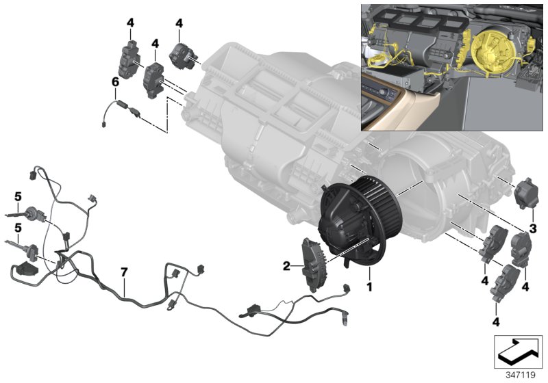 Electric parts for AC unit