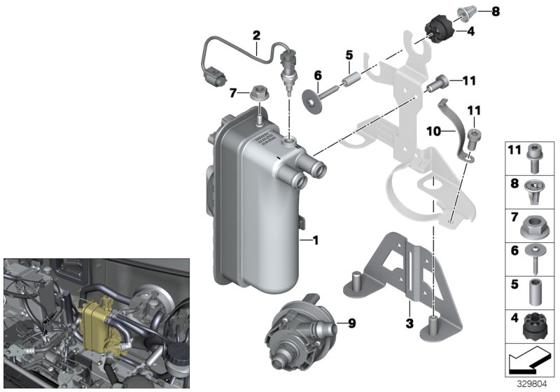 Electric auxiliary heater with pump