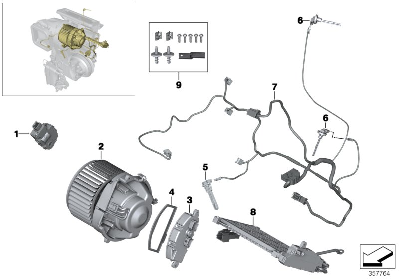 Electric parts for AC unit