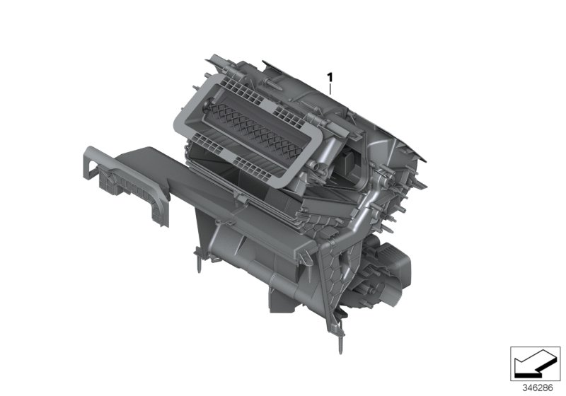Distributor housing with flaps