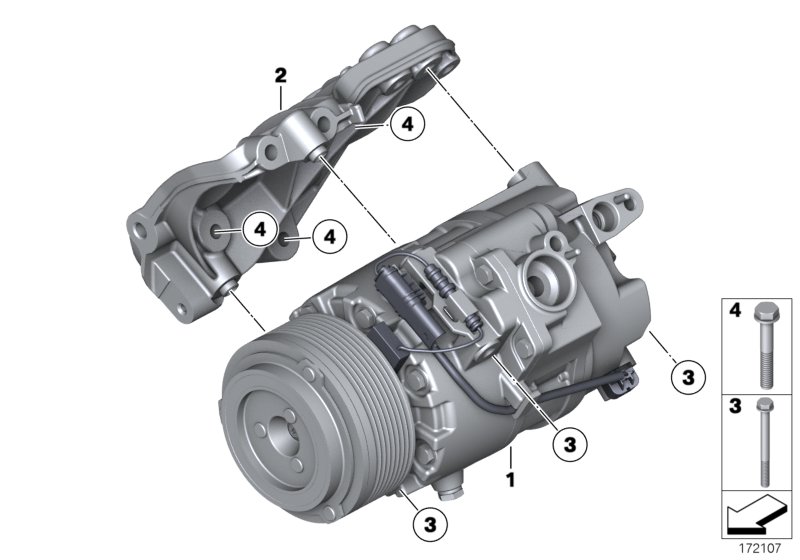 Air-conditioner compressor/mounting part