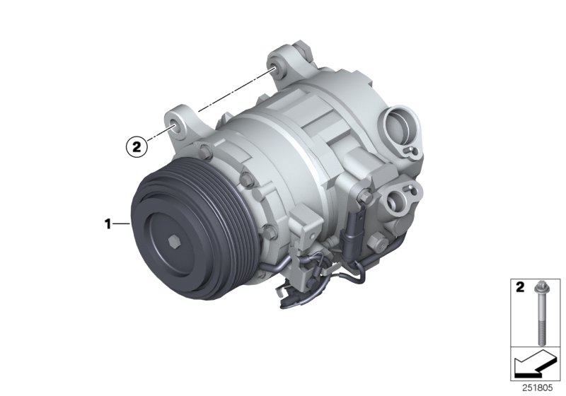 Air-conditioner compressor/mounting part