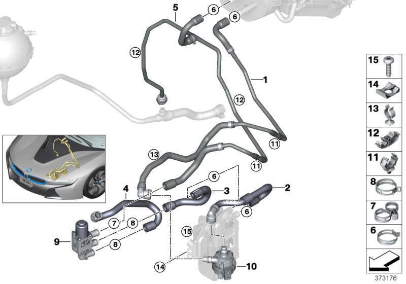 Cooling water hoses