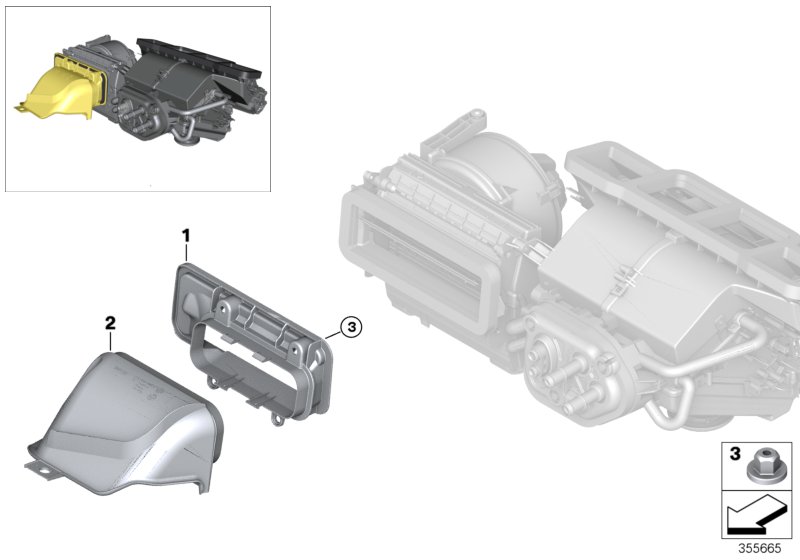 Add-on parts, heater/air conditioning