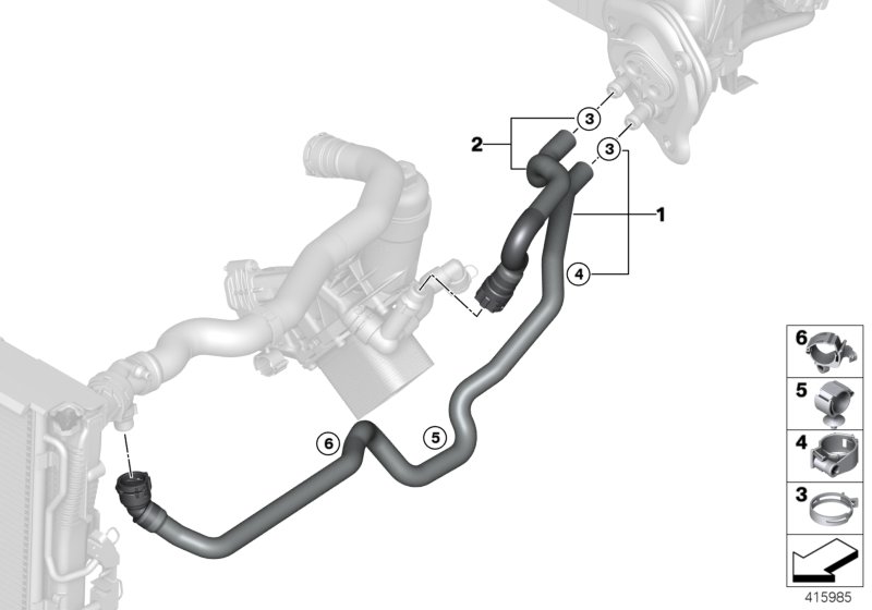 Cooling water hoses