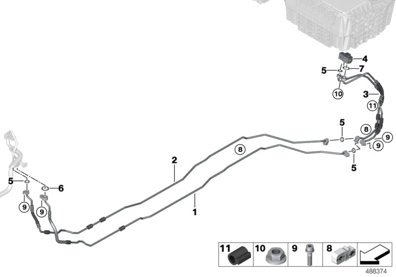 Refrigerant lines, underfloor