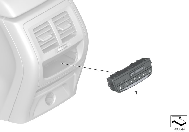 Heating/air conditioner actuation rear