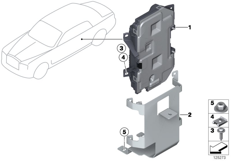 MMI unit, rear compartment