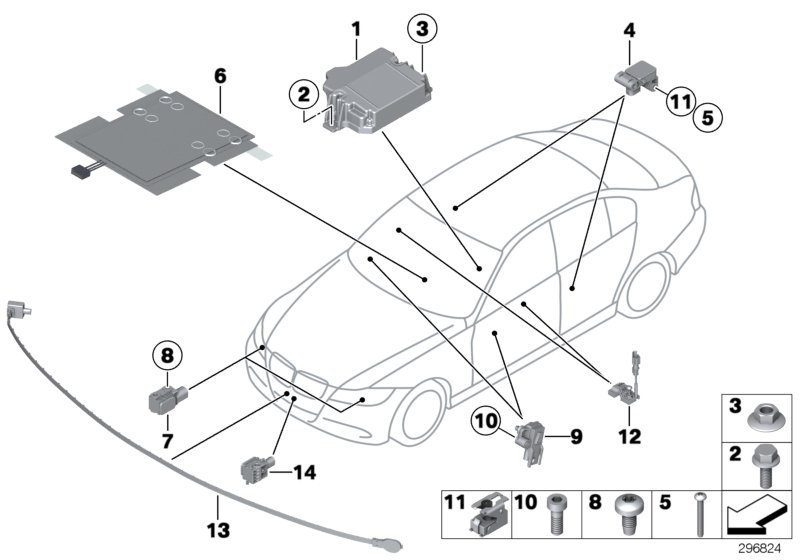 Electric parts, airbag