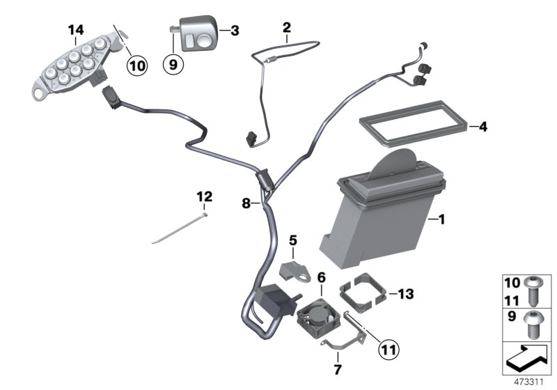 Radio CD / attachment parts