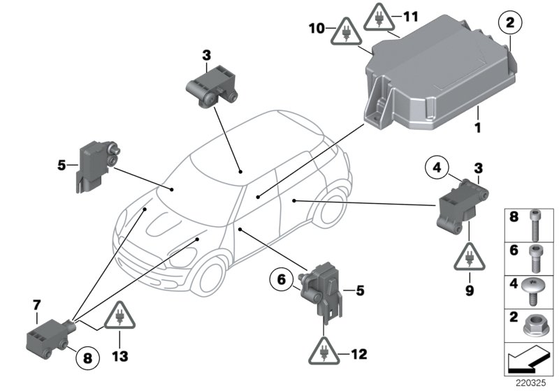 Electric parts, airbag