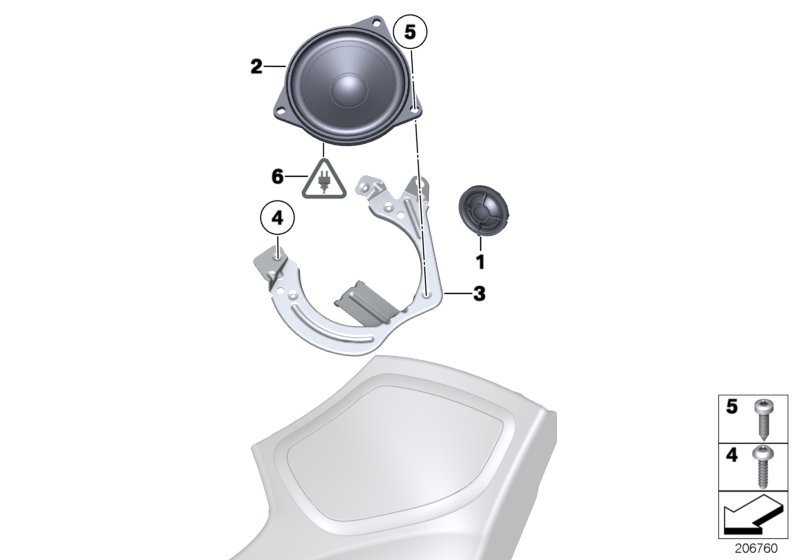 Single parts, Top HiFi system, C-pillar