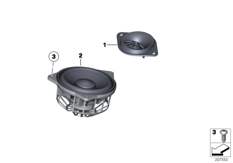 Single parts, Top/HiFi instrument panel
