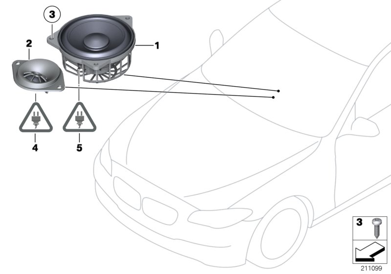 Single parts, Top/HiFi instrument panel