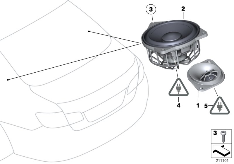 Single parts f package shelf hifi system