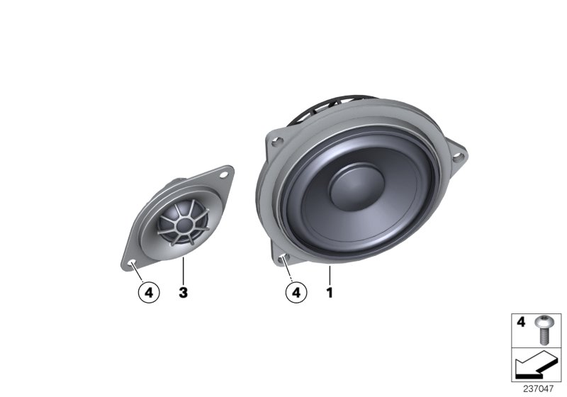 Loudspeaker components later. trim panel