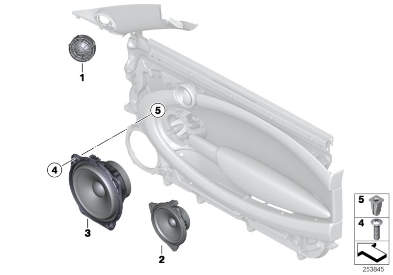 Single parts f front door loudspeaker