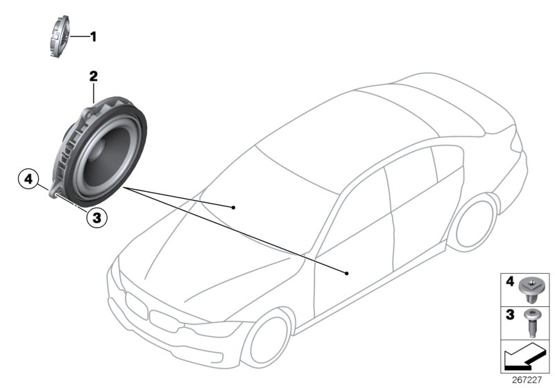 Single parts f front door loudspeaker