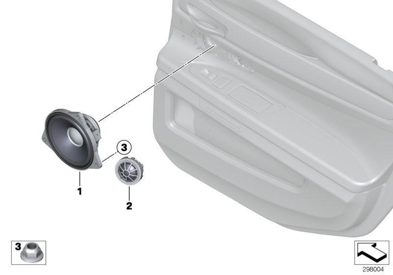 High End sound system, door, rear