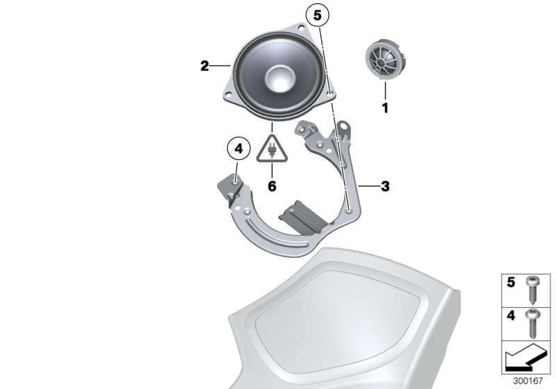 High End sound system, C-pillar