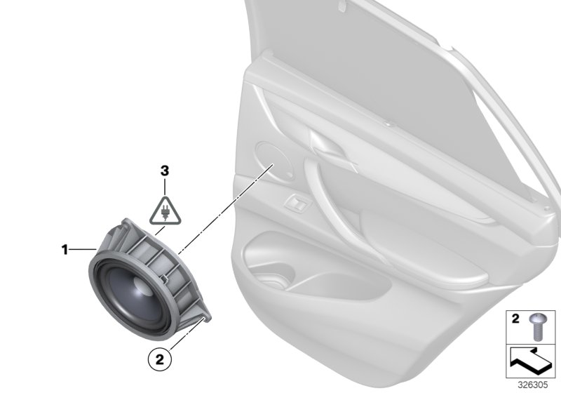 Single parts f rear door hifi system