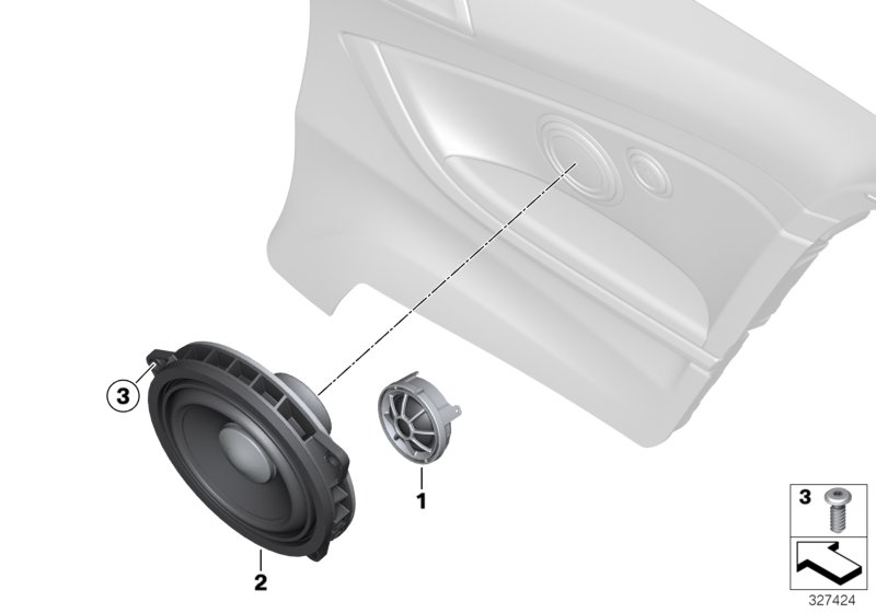 Single parts, speaker, rear