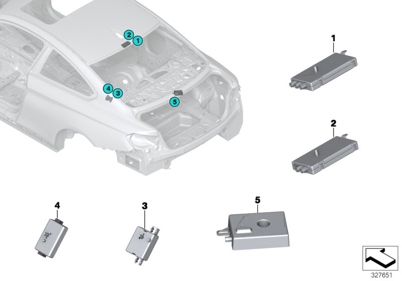 Components, antenna amplifier